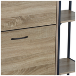 Παπουτσοθήκη Karleva Pakoworld 12 Θέσεων σε oak Απόχρωση με Μαύρο Μέταλλο 88x24x87εκ