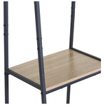 Έπιπλο Εισόδου-Ραφιέρα Herevy Pakoworld σε oak Απόχρωση με Μαύρο Μέταλλο 101x35x160εκ