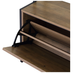 Έπιπλο Εισόδου Ventoria Pakoworld σε oak Απόχρωση με Μαύρο Μέταλλο 84x30x182εκ