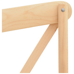 Καρέκλα Dylon Pakoworld Στοιβαζόμενη Ξύλο Οξιάς-Rattan Άβαφη 48x52x89εκ