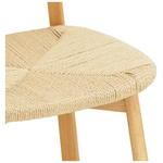 Καρέκλα Clareta Pakoworld Rubberwood-Σχοινί σε Φυσική Απόχρωση 53x55x79εκ