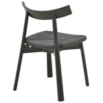 Καρέκλα Clareta Pakoworld Rubberwood-Σχοινί σε Μαύρη Απόχρωση 53x55x79εκ