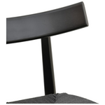 Καρέκλα Clareta Pakoworld Rubberwood-Σχοινί σε Μαύρη Απόχρωση 53x55x79εκ