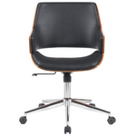 Καρέκλα Γραφείου Setulo Pakoworld Μαύρο pu-Βάση Χρωμίου 53x61x79-89εκ