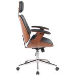 Καρέκλα Γραφείου Διευθυντή Fetseno Pakoworld Μαύρο pu-Βάση Χρωμίου 53x56x113.5-123.5εκ