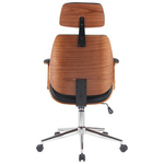 Καρέκλα Γραφείου Διευθυντή Fetseno Pakoworld Μαύρο pu-Βάση Χρωμίου 53x56x113.5-123.5εκ