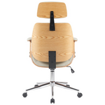 Καρέκλα Γραφείου Διευθυντή Fetseno Pakoworld Μπεζ pu-Βάση Χρωμίου 53x56x113.5-123.5εκ