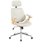 Καρέκλα Γραφείου Διευθυντή Fetseno Pakoworld Μπεζ pu-Βάση Χρωμίου 53x56x113.5-123.5εκ
