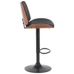 Σκαμπό Μπαρ Amani Pakoworld Μαύρο pu-Μαύρη Βάση 50.5x54x87.5-107.5εκ