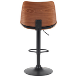 Σκαμπό Μπαρ Amani Pakoworld Μαύρο pu-Μαύρη Βάση 50.5x54x87.5-107.5εκ