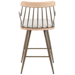 Σκαμπό Μπαρ Posse Pakoworld Μέταλλο Μπρονζε-White Wash Ξύλο-Μπεζ Ύφασμα 48x54x92.5εκ