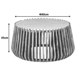 Τραπέζι Σαλονιού Mable Pakoworld Mango Ξύλο σε Φυσική Απόχρωση με Επιφάνεια Μαρμάρου Φ80x45εκ