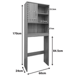 Έπιπλο Πλυντηρίου Tazien Pakoworld σε Sonoma Απόχρωση 60x24x168.5εκ
