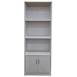 Βιβλιοθήκη Tekaro Pakoworld σε Λευκή Απόχρωση 60x29x166εκ