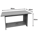 Τραπέζι Σαλονιού Votalo Pakoworld σε Ανθρακί Απόχρωση 80x40x42εκ