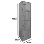 Ντουλάπι-Στήλη Gabino Pakoworld σε Sonoma Απόχρωση 40x39x158εκ