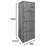 Ντουλάπι-Στήλη Gabino i Pakoworld σε Λευκή Απόχρωση  40x34.5x120εκ