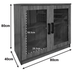 Παπουτσοθήκη-Ντουλάπι Sapato Pakoworld σε oak Απόχρωση 80x40x80εκ