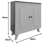 Παπουτσοθήκη-Ντουλάπι Cathi Pakoworld σε Λευκή-Sonoma Απόχρωση 80x34x95εκ