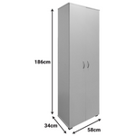 Παπουτσοθήκη-Ντουλάπα Racka Pakoworld σε Λευκή Απόχρωση 58x34x186εκ