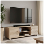 Έπιπλο Τηλεόρασης Serank Pakoworld σε Sonoma Απόχρωση 120x40x40εκ