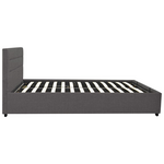 Κρεβάτι Molito Pakoworld Ύφασμα σε Ανθρακί Απόχρωση με Αποθηκευτικό Χώρο160x200εκ