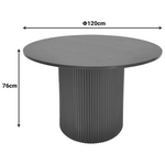 Τραπέζι Karulo Pakoworld mdf σε Καρυδί Απόχρωση Φ120x76εκ