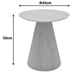 Βοηθητικό Τραπέζι Donda Pakoworld mdf Sonoma Φ45x50εκ