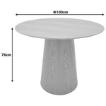 Tραπέζι Donda Pakoworld mdf Μαύρο Φ100x76εκ