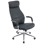 Καρέκλα Γραφείου Διευθυντή Ferka Pakoworld pu σε Μαύρη Απόχρωση 64x71x120-128εκ