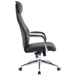 Καρέκλα Γραφείου Διευθυντή Ferka Pakoworld pu σε Μαύρη Απόχρωση 64x71x120-128εκ