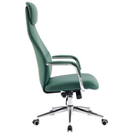Καρέκλα Γραφείου Διευθυντή Ferka Pakoworld pu σε Πράσινη Απόχρωση 64x71x120-128εκ