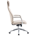 Καρέκλα Γραφείου Διευθυντή Ferka Pakoworld pu σε Μπεζ Απόχρωση 64x71x120-128εκ