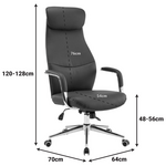 Καρέκλα Γραφείου Διευθυντή Ferka Pakoworld pu σε Μπεζ Απόχρωση 64x71x120-128εκ