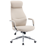 Καρέκλα Γραφείου Διευθυντή Ferka Pakoworld pu σε Μπεζ Απόχρωση 64x71x120-128εκ