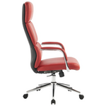 Καρέκλα Γραφείου Διευθυντή Bendona Pakoworld pu σε Κόκκινη Απόχρωση 71x78x119-127εκ