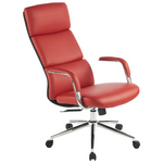 Καρέκλα Γραφείου Διευθυντή Bendona Pakoworld pu σε Κόκκινη Απόχρωση 71x78x119-127εκ
