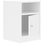 Κομοδίνο Foly Pakoworld με ένα Ντουλάπι σε Λευκή Απόχρωση 40x40x50εκ