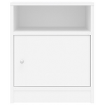 Κομοδίνο Foly Pakoworld με ένα Ντουλάπι σε Λευκή Απόχρωση 40x40x50εκ