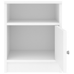 Κομοδίνο Foly Pakoworld με ένα Ντουλάπι σε Λευκή Απόχρωση 40x40x50εκ