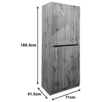 Παπουτσοθήκη-Ντουλάπι Kebell Pakoworld σε oak Απόχρωση 71x41.5x180.4εκ