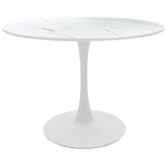 Τραπεζαρία Balou-Parker Pakoworld σετ 5τεμ Λευκό Φ100x73εκ