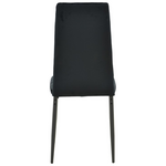 Καρέκλα Parker Pakoworld Βελούδο σε Μαύρη Απόχρωση με Μαύρα Μεταλλικά Πόδια 39.5x48x95εκ