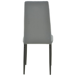 Καρέκλα Parker Pakoworld Βελούδο σε Γκρι Απόχρωση με Μαύρα Μεταλλικά Πόδια 39.5x48x95εκ