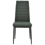 Καρέκλα Parker Pakoworld Ύφασμα σε Ανθρακί Απόχρωση με Μαύρα Μεταλλικά Πόδια 39.5x48x95εκ