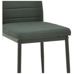 Καρέκλα Parker Pakoworld Ύφασμα σε Ανθρακί Απόχρωση με Μαύρα Μεταλλικά Πόδια 39.5x48x95εκ