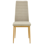 Καρέκλα Parker Pakoworld Μπεζ Ύφασμα με Μεταλλικά Πόδια σε Φυσική Απόχρωση 39.5x48x95εκ