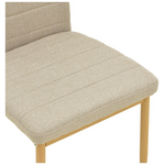 Καρέκλα Parker Pakoworld Μπεζ Ύφασμα με Μεταλλικά Πόδια σε Φυσική Απόχρωση 39.5x48x95εκ