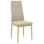 Καρέκλα Parker Pakoworld Μπεζ Ύφασμα με Μεταλλικά Πόδια σε Φυσική Απόχρωση 39.5x48x95εκ