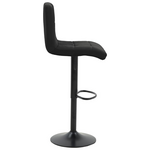 Σκαμπό Μπαρ Remina Pakoworld Πτυσσόμενο Μαύρο Βελούδο-Βάση Μαύρο Μέταλλο 44x44x112εκ